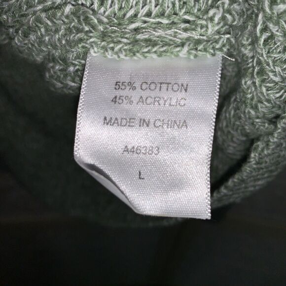 Cardigan Women’s L Heather Green Button Front Collared APPLESSEED'S Grannycore - Picture 7 of 10